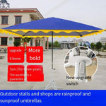Stall Sunshade Rectangular Canopy Slope Umbrella Shop Commercial Rectangular Thickened Outdoor Sunshade (inclined Umbrella) Red 4x3m 6 Bone Thick Silver Tape