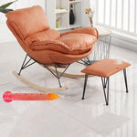 Rocking Chair Balcony Rocking Chair Small Family Lazy Sofa Lounge Chair Leisure Chair Net Red Snail Chair Orange With Pedal