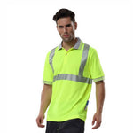6 Pieces Reflective Vest Reflective Material Fluorescent Yellow for Construction Building Working Safety Clothes - L Size