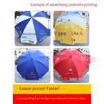 Large Umbrella Stall Umbrella Sun Umbrella Sunshade Umbrella Large Outdoor Advertising Umbrella Thickened 1.8 Silver Glue Blue