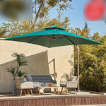 Sun Umbrella Outdoor Sunshade Roman Outdoor Courtyard Terrace Garden Villa Balcony 3m Round Brown (+ Base)