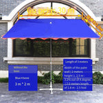 Sun Umbrella Outdoor Stall Commercial Large Square Rectangular Folding Sunscreen Thickened Large Blue 3x2 Four Bones