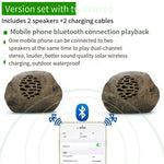 Solar Bluetooth Speaker Garden Sound Outdoor Waterproof Remote Control Simulation Stone Cobblestone Lawn Speaker One By One (1 Set Bluetooth) One Set