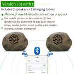 Solar Bluetooth Speaker Garden Sound Outdoor Waterproof Remote Control Simulation Stone Cobblestone Lawn Speaker One For One (1 Bluetooth) One Package One