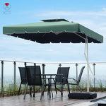 Outdoor Sunshade Umbrella Sun Large Stall Courtyard Balcony Sunscreen Folding Canopy Sunshade Umbrella [upgrade Can Lift] 2.2m + Cross Seat