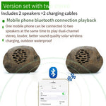 Solar Bluetooth Speaker Garden Sound Outdoor Waterproof Remote Control Simulation Stone Cobblestone Lawn Speaker One (1 Set, Bluetooth) One Set