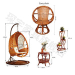 Rattan Hanging Basket Chair Hammock Indoor Cradle Chair Adult Rocking Chair Swing Orchid Outdoor Balcony Tables And Chairs Lazy Furniture Drop Chair Bird's Nest Hanging Chair Real Rattan Hanging Chair [wine Red]
