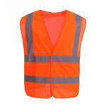 10 Pieces Safety Reflective Vest Road Construction Safety Clothes Widened 4 Reflective Strips Vest Riding Clothes Fluorescent Vest