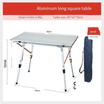 Folding Table Outdoor Super Portable Picnic Folding Table Chair Package Easy To Carry All Aluminum Rectangular Table