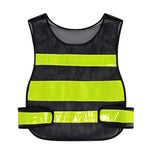 10 PiecesBlack Mesh Reflective Vest Construction Site Safety Suit Traffic Back Traffic Duty Warning Suit Road Administration Vest
