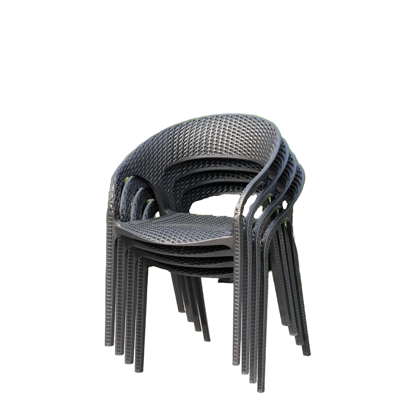 4+1 [With 70cm Carbon Steel Round Table] Outdoor Table And Chair Balcony Small Table And Chair Garden Table And Chair Leisure Outdoor