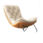 Nordic Luxury Rocking Chair Reclining Chair Lazy Chair Living Room Household Rocking Chair Single Sofa Adult Balcony Leisure Chair