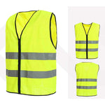ECVV Reflective Safety Vest High Visibility Breathable Vest with 2-inch Reflective Strips for Construction Sanitation Worker Emergency L Size Fluore