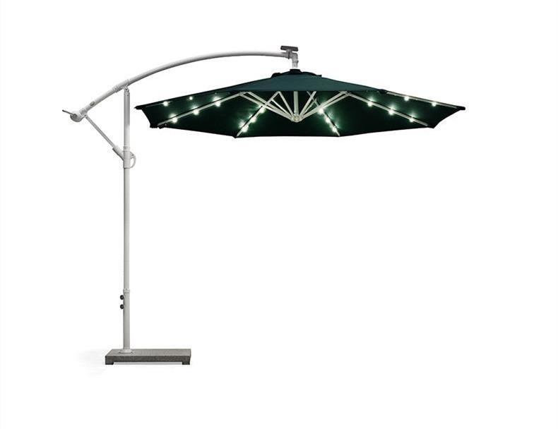 Outdoor Sun Umbrella Bar Cafe Umbrella [Umbrella Table And Chair Set] 2.7 M Round Single Top Aluminum + One Table And Four Chairs