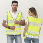 Reflective Vest Construction Fluorescent Vest Grid Traffic And Road Safety Protective Clothing