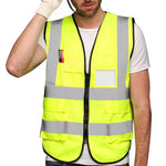 6 Pieces Reflective Vest Reflective Suit Fluorescent Suit Cycling Traffic Construction Environmental Sanitation Vest Standard Model