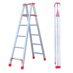 6.7FT Aluminum Alloy Ladder Warehouse Folding And Thickening Multi Function Indoor Engineering Aluminum Ladder Small Staircase