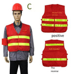 6 Pieces Pure Cotton Environmental Sanitation Electric Riding Safety Reflective Vest Construction Clothing Safety Officer Warning Clothing Red Reflective Warning Clothing