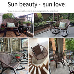 Balcony Rocking Chair Reclining Chair Adult Nap Lazy Chair Elderly Rocking Chair Indoor Leisure Rattan Chair Living Room Leisure Chair Aluminum Alloy Rattan