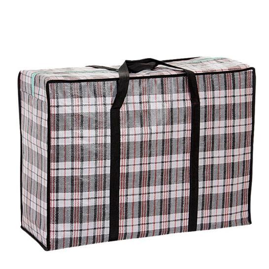 80 * 55 * 24cm Black Lattice Pack Of 10 Woven Bag Extra Large Moving Bag Extra Thick Oxford Cloth Luggage Packing Bag
