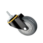 5 Inch Lead Screw Activity Dark Gray Polyurethane (PU) Caster Medium Double Ball Bearing Universal Wheel 4 Sets / Set