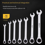Ratchet Wrench Automatic Quick Labor Saving Dual Purpose Open Solid End Box Wrench Auto Repair Hardware Tool Purpose Quick Wrench 8-19 mm