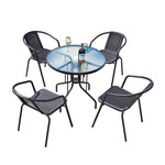 Youzhiteng Outdoor Table And Chair Rattan Chair Courtyard Outdoor Balcony Garden Terrace Leisure Set Dining Table