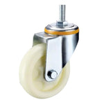 5 Inch Lead Screw Movable Beige Polypropylene (PP) Caster Medium Double Ball Bearing Universal Wheel 4 Sets / Sets