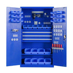Heavy Duty Tool Cabinet Blue Inner Three Draw 2-layer Plate Mesh 1000 * 500 * 1800mm Hardware Tool Storage Cabinet Factory Workshop Storage Cabinet