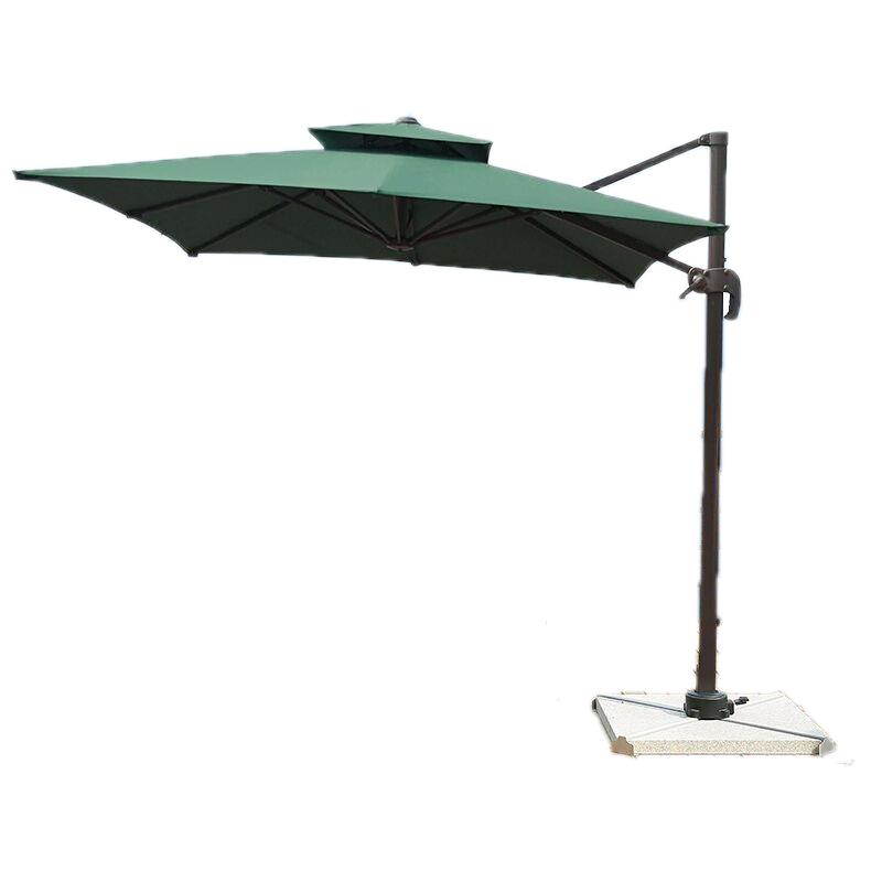 2.5m Square With Large Water Tank Outdoor Umbrella Sunshade Umbrella Courtyard Umbrella Outdoor Balcony Garden Roman Umbrella Outdoor Stall Large Solar Umbrella