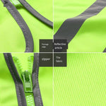 6 Pieces Reflective Vest  Zipper Reflective Vest Fluorescent Yellow Green Car Traffic Safety Warning Vest 4 Reflective Strips Environmental Sanitation Construction Duty Riding Safety Suit Fluorescent Color