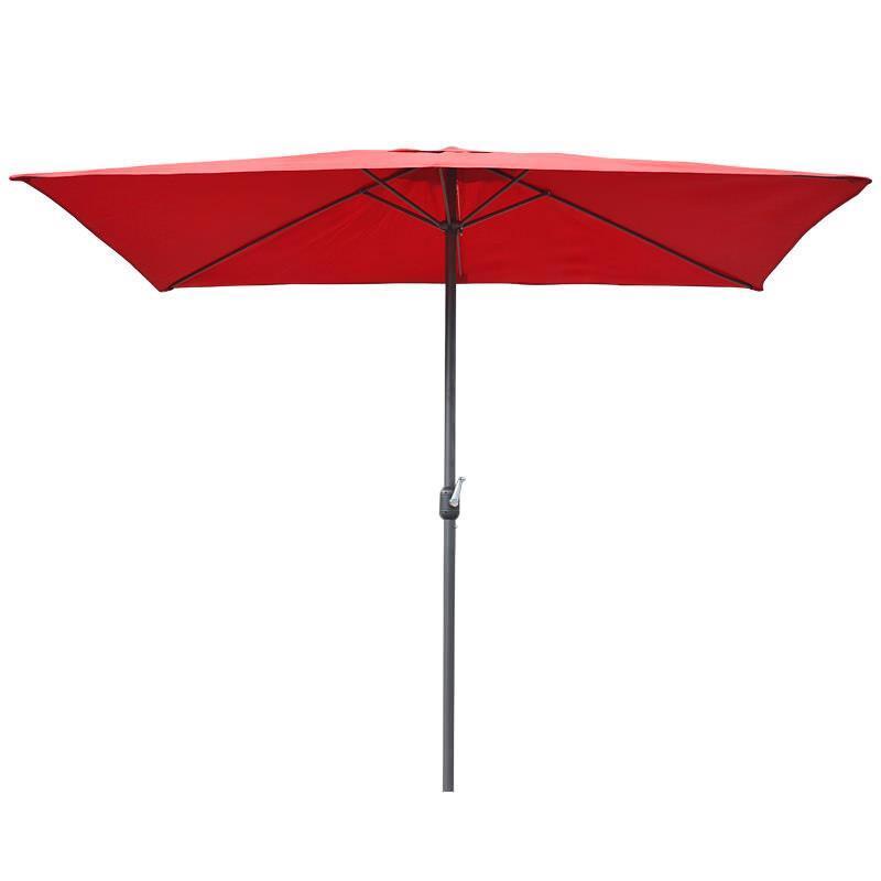 2*2m Wine Red Sunshade + Base + Umbrella Cover Outdoor Umbrella Coffee Bar Umbrella Leisure Umbrella Stall Umbrella
