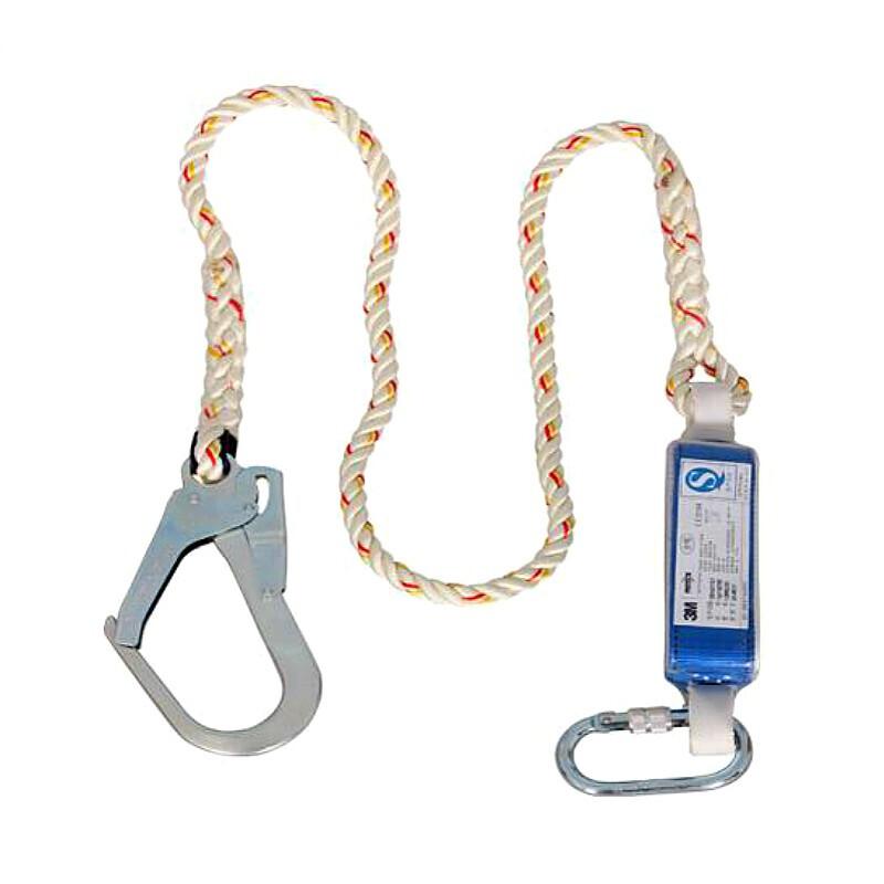 Single Hook Connecting Rope 2m Damping Connecting Rope Safety Rope Aerial Work Anti Falling Safety Rope