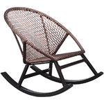 Balcony Rocking Chair Reclining Chair Adult Nap Lazy Chair Elderly Rocking Chair Indoor Leisure Rattan Chair Living Room Leisure Chair Aluminum Alloy Rattan